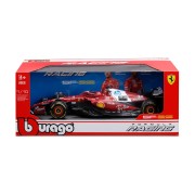 Bburago – RACE F1-es versenyautó Ferrari SF-25 .2025 sisakkal, 16 Charles Leclerc, 1:18