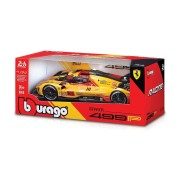 Bburago - RACING, Ferrari 499P - 2024-es Le Mans-i 24 órás versenyfestés, sárga, 1:24