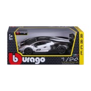 Bburago - RACE, Lamborghini Essenza SCV12, gyöngyházfehér-fekete, 1:24
