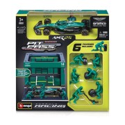 Bburago - Formula Racing F1 Pit Pass készlet - Aston Martin AMR25.2025, 14 Fernando Alonso, 1:43