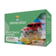 Cleverclixx – Mágneses versenypálya – piros kisautó – 1 db