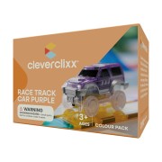 Cleverclixx – Mágneses versenypálya – lila kisautó – 1 db