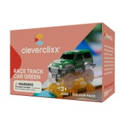 Cleverclixx – Mágneses versenypálya – zöld kisautó – 1 db