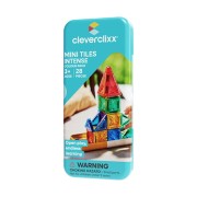 Cleverclixx – Mágneses építőjáték Mini Tiles Pack Intense – 28 db