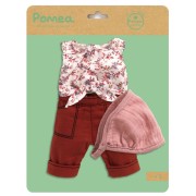 Lovely Pomea - nadrág ujjatlan toppal és kendővel babákhoz