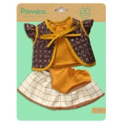 Lovely Pomea - póló, szoknya és steppelt mellény babákhoz
