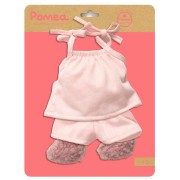 Lovely Pomea - éjszakai outfit papucsokkal babákhoz