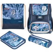 Herlitz Loop Tech Mech iskolatáska – 4 részes szett