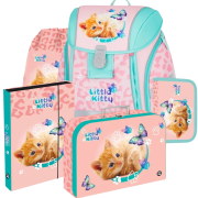 Oxybag Premium Light Little Kitty cicás iskolatáska – 5 darabos szett
