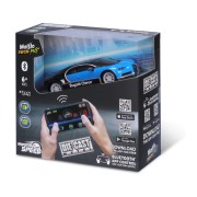 Maisto RC – Die-Cast Metal – Bugatti Chiron világítással, 1:41, 2,4 GHz, USB, XTR, Bluetooth 5.0