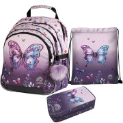 Ulitaa Pillangó 3 részes iskolatáska szett elsősöknek nagy tolltartó