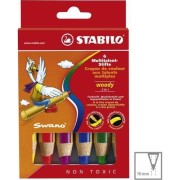 Stabilo Woody 3 az 1-ben színes ceruzák – 6 db