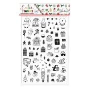 Aladine Cutie Stamps nyomdák – Karácsonyi kellékek, 74 db